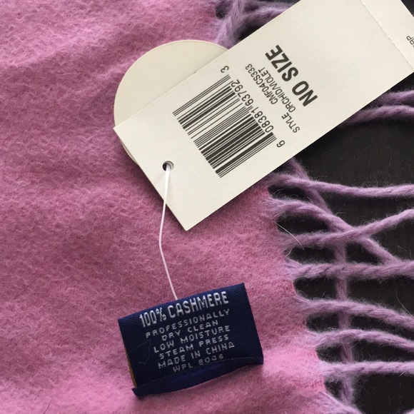 Charter club lavender purple fringes pure cashmere - Picture 6 of 8